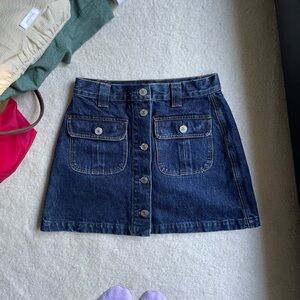 Re/Done denim mini skirt